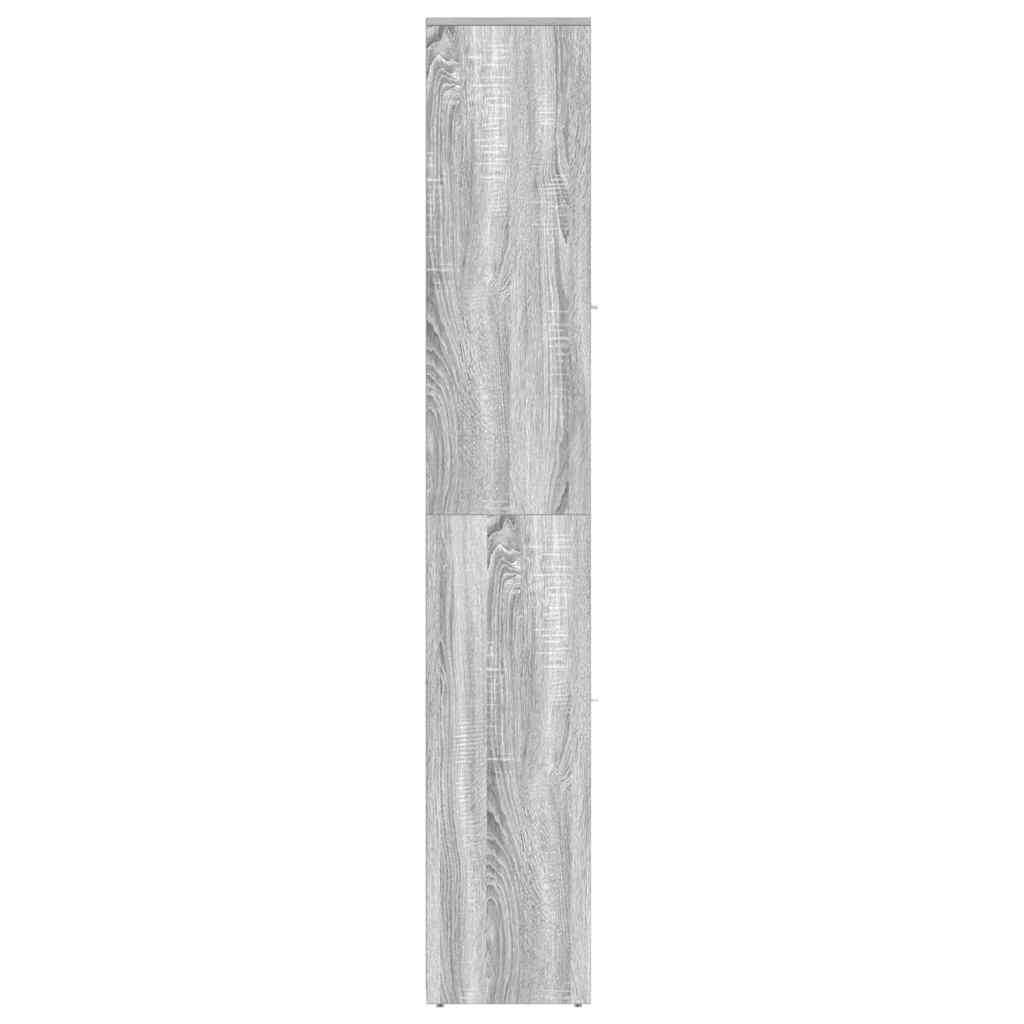 Badezimmerschrank Grau Sonoma 30x30x183,5 cm Holzwerkstoff