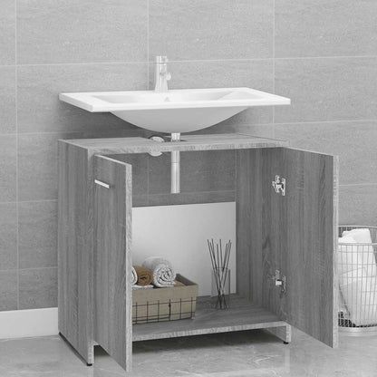 Badezimmerschrank Grau Sonoma 60x33x60 cm Holzwerkstoff