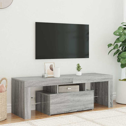 TV-Schrank mit LED-Leuchten Grau Sonoma 120x35x40 cm