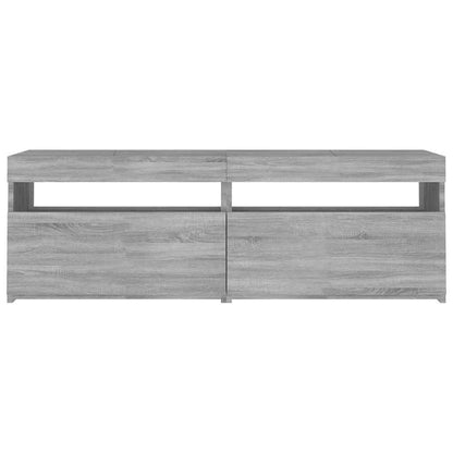 TV-Schrank mit LED-Leuchten Grau Sonoma 120x35x40 cm