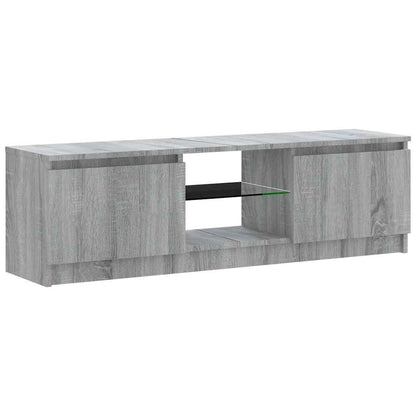 TV-Schrank mit LED-Leuchten Grau Sonoma 120x30x36 cm