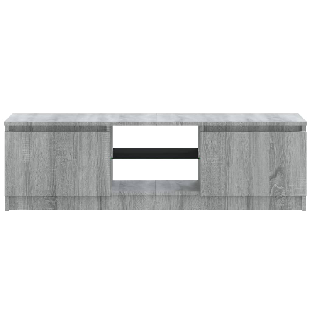 TV-Schrank mit LED-Leuchten Grau Sonoma 120x30x35,5 cm