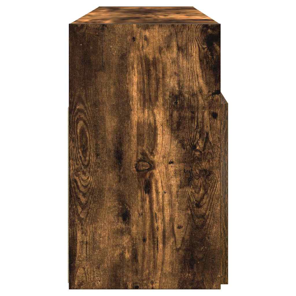 TV-Schrank mit LED-Leuchten Räuchereiche 120x30x50 cm