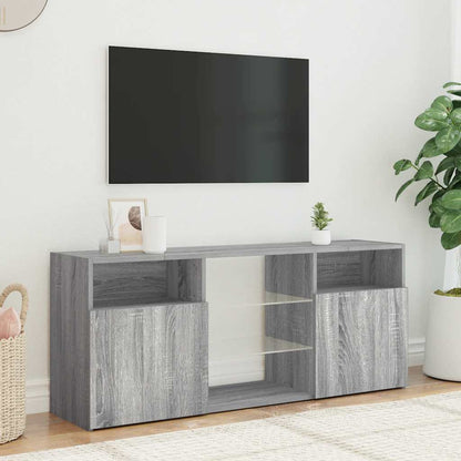 TV-Schrank mit LED-Leuchten Grau Sonoma 120x30x50 cm