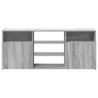 TV-Schrank mit LED-Leuchten Grau Sonoma 120x30x50 cm