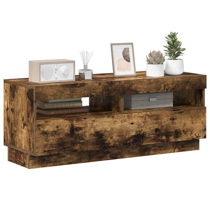 TV-Schrank mit LED-Leuchten Räuchereiche 100x35x40 cm