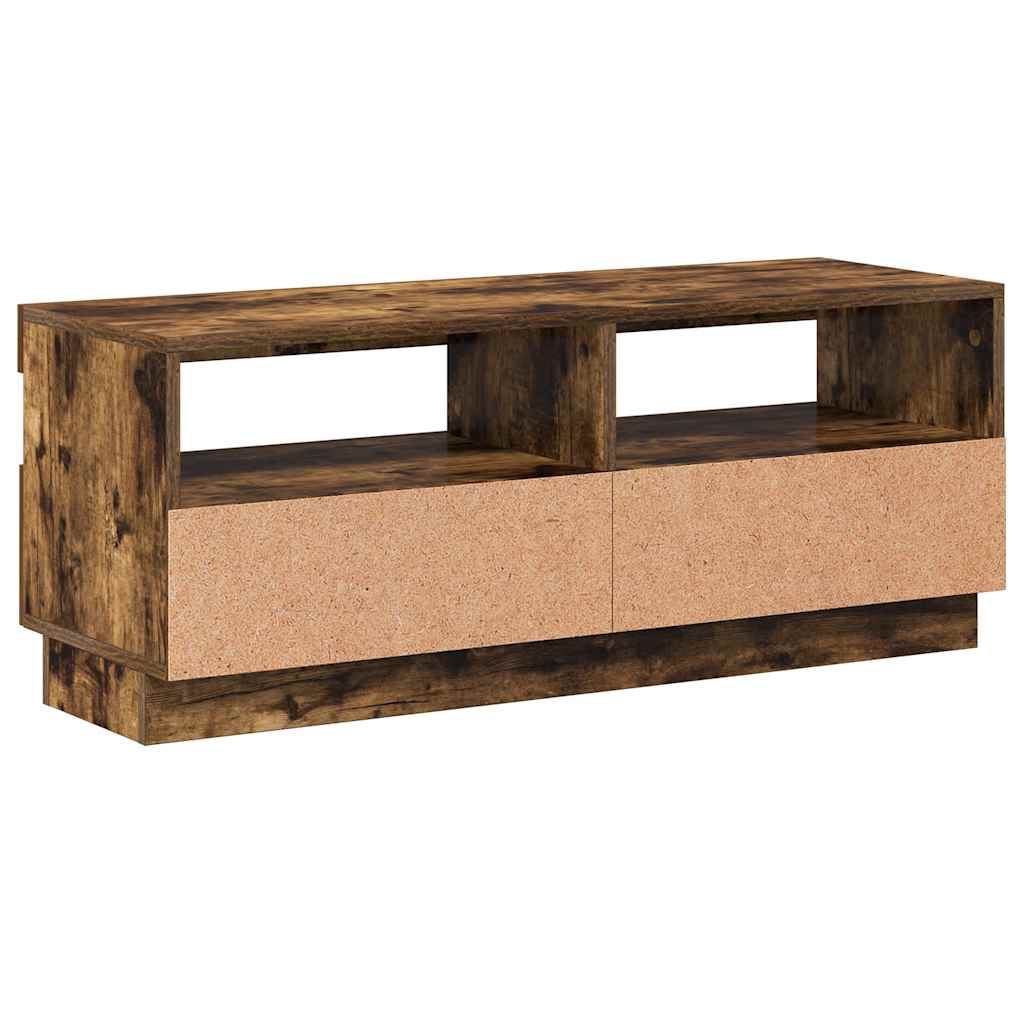 TV-Schrank mit LED-Leuchten Räuchereiche 100x35x40 cm