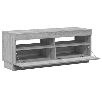 TV-Schrank mit LED-Leuchten Grau Sonoma 100x35x40 cm