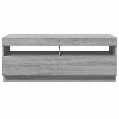 TV-Schrank mit LED-Leuchten Grau Sonoma 100x35x40 cm