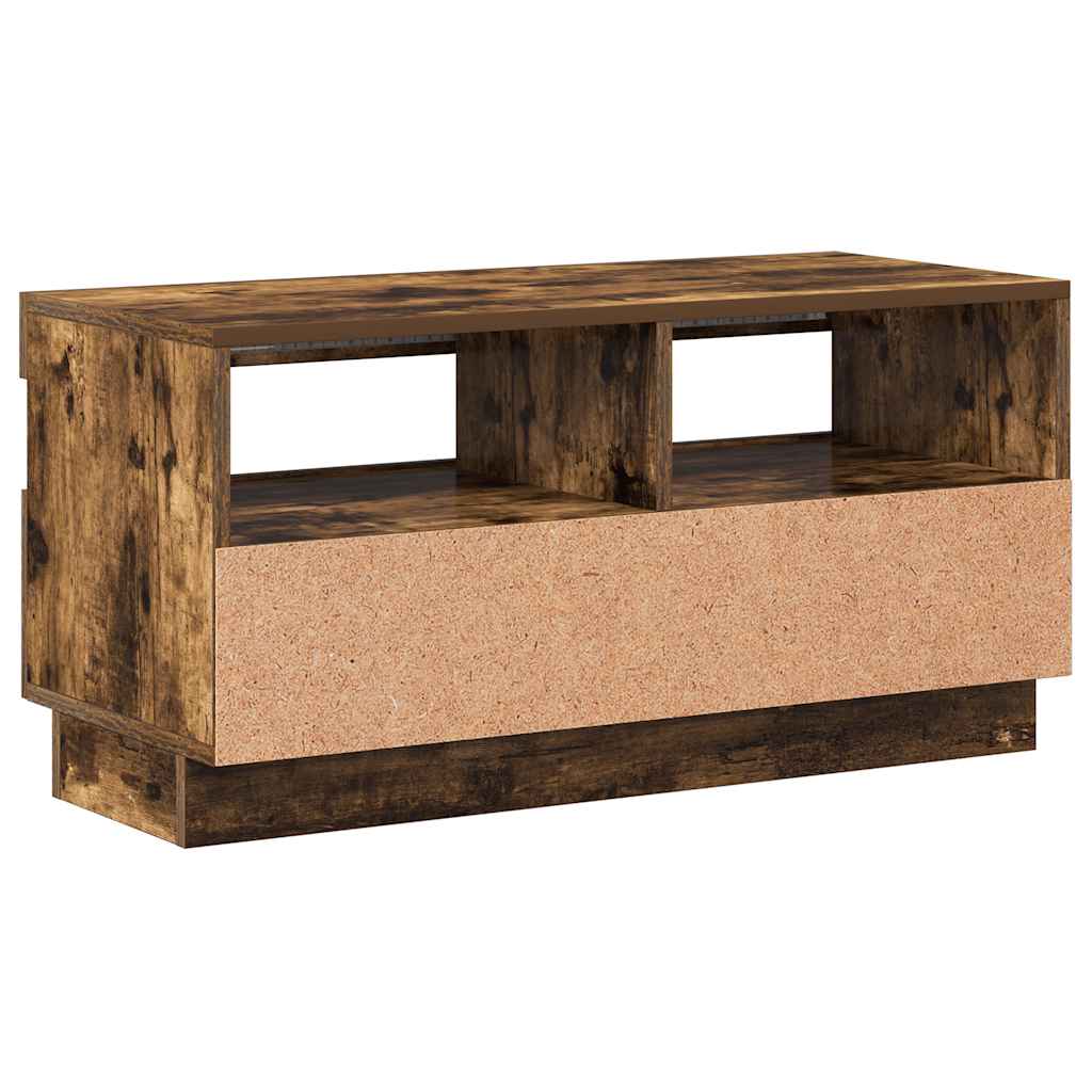 TV-Schrank mit LED-Leuchten Räuchereiche 80x35x40 cm