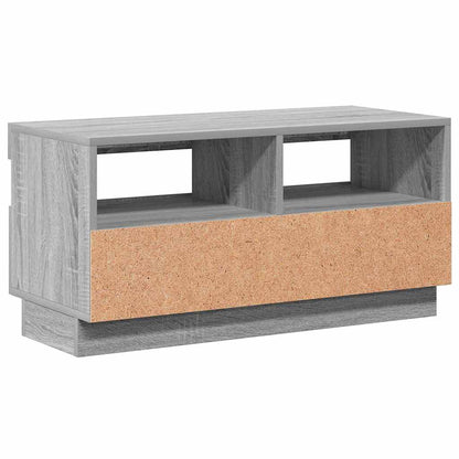 TV-Schrank mit LED-Leuchten Grau Sonoma 80x35x40 cm