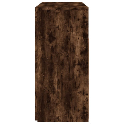 Sideboard mit LED-Beleuchtung Räuchereiche 80x35x75 cm