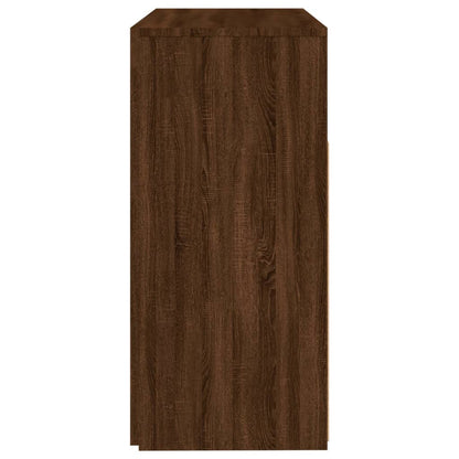 Sideboard mit LED-Beleuchtung Braun Eichen-Optik 80x35x75 cm