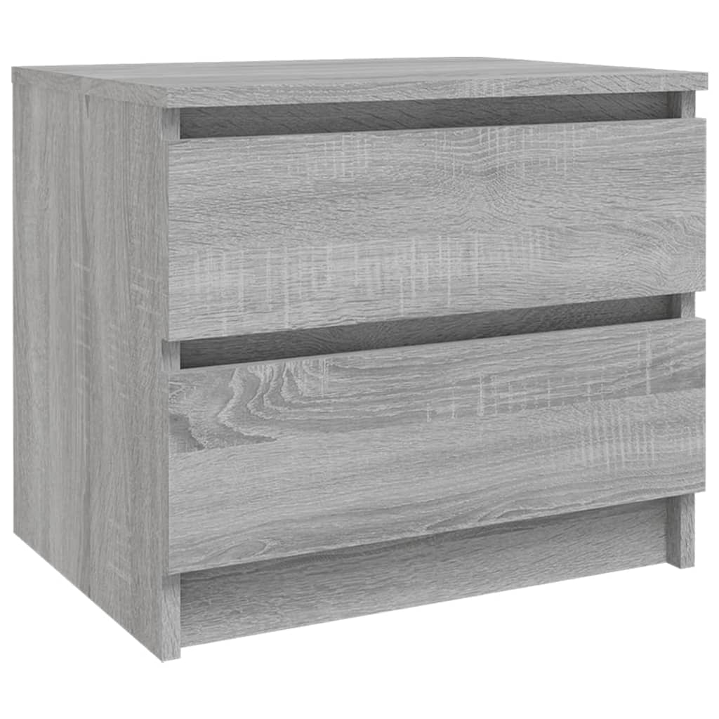 Nachttische 2 Stk. Grau Sonoma 50x39x43,5 cm Holzwerkstoff