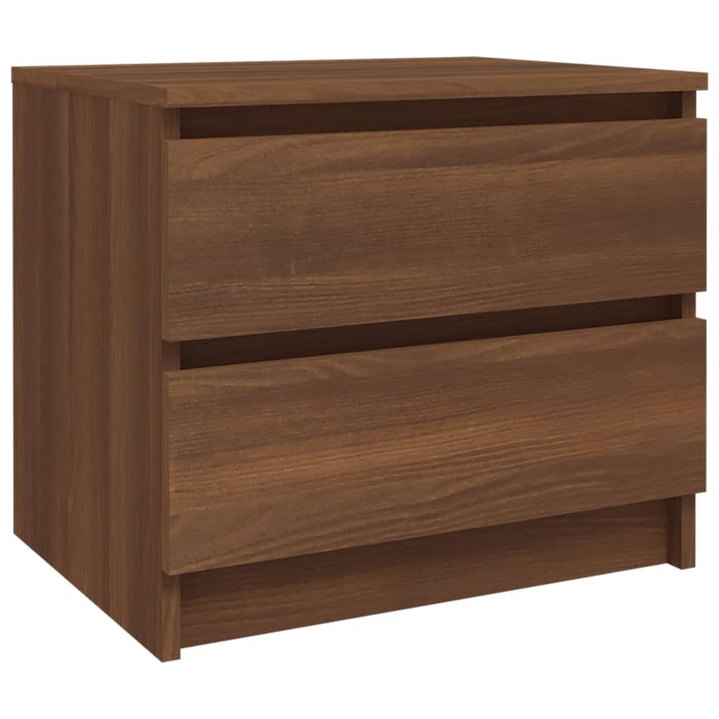 Nachttische 2 Stk Braun Eichen-Optik 50x39x43,5cm Holzwerkstoff