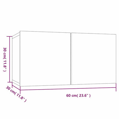 TV-Wandschrank Grau Sonoma 2 Stk. 60x30x30 cm Holzwerkstoff