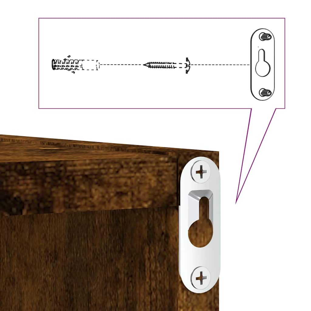 Wandregale 2 pcs Braun 26 x 15 x 26 cm Holzwerkstoff