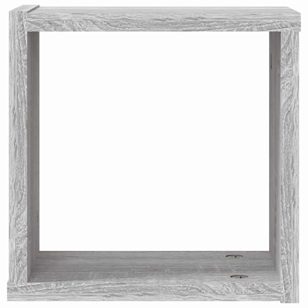 Wandregale 2 pcs Grau 26 x 15 x 26 cm Holzwerkstoff