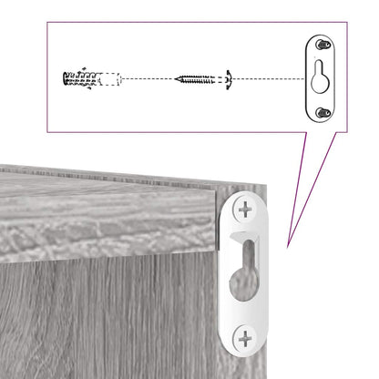 Wandregale 4 pcs Grau 26 x 15 x 26 cm Holzwerkstoff