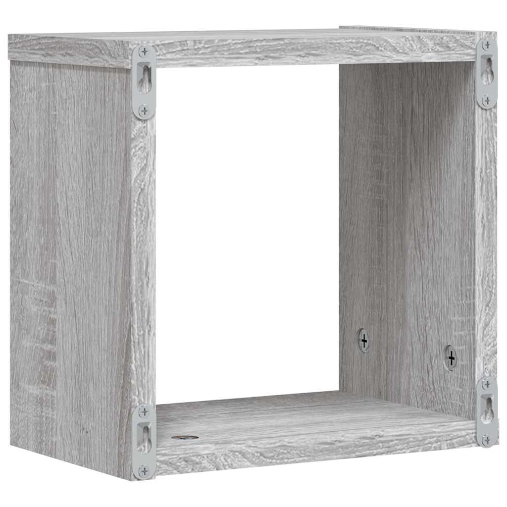Wandregale 4 pcs Grau 26 x 15 x 26 cm Holzwerkstoff