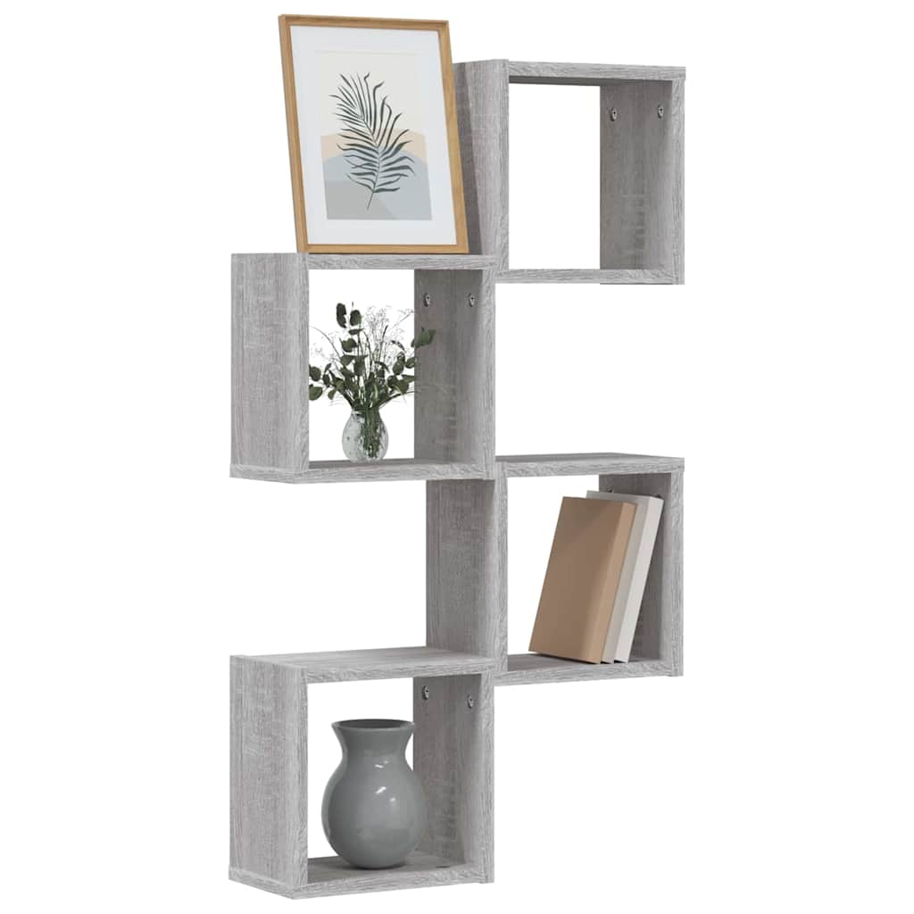 Wandregale 4 pcs Grau 26 x 15 x 26 cm Holzwerkstoff