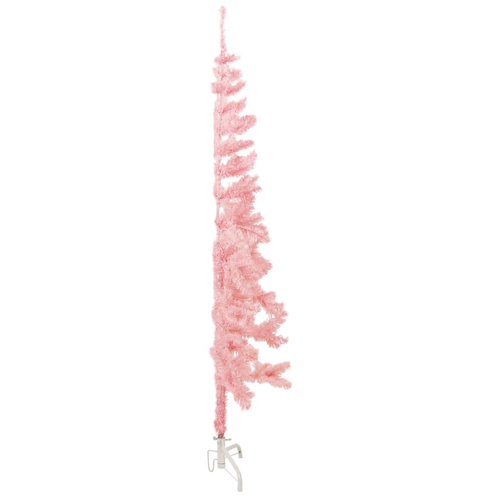 Künstlicher Halb-Weihnachtsbaum mit Ständer Schlank Rosa 120 cm