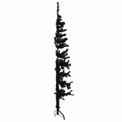 Künstlicher Halb-Weihnachtsbaum Ständer Schlank Schwarz 150 cm