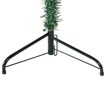 Künstlicher Halb-Weihnachtsbaum mit Ständer Schlank Grün 210 cm
