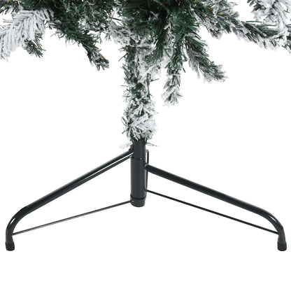 Künstlicher Halb-Weihnachtsbaum mit Schnee Schlank 180 cm