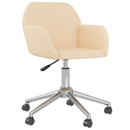 Esszimmerstühle 2 Stk. Drehbar Creme Stoff