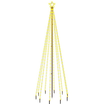 LED-Weihnachtsbaum mit Erdnägeln Warmweiß 310 LEDs 300 cm