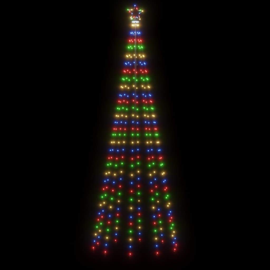 LED-Weihnachtsbaum mit Erdnägeln Mehrfarbig 310 LEDs 300 cm