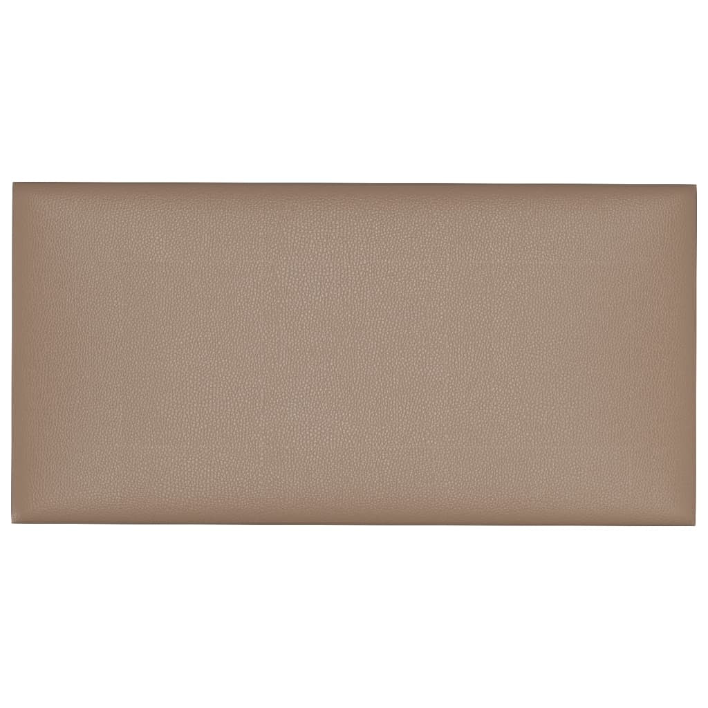 Wandpaneele 12 Stk. Cappuccino-Braun 30x15cm Kunstleder 0,54 m²