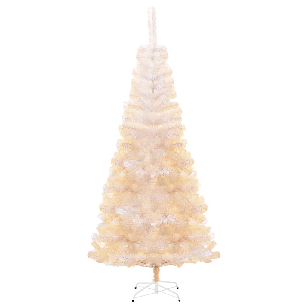 Künstlicher Weihnachtsbaum Schillernde Spitzen Weiß 180 cm PVC