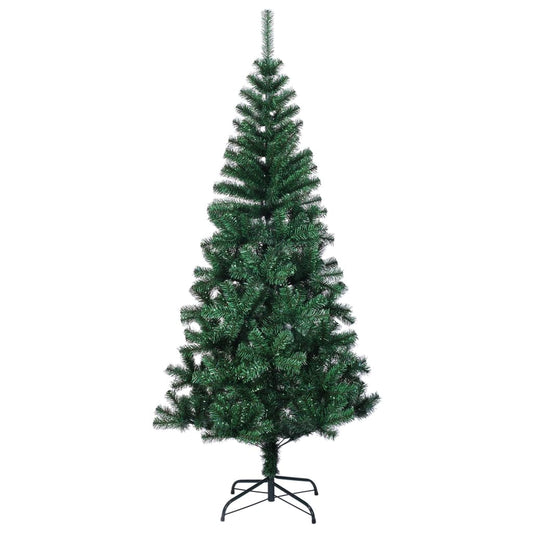 Künstlicher Weihnachtsbaum Schillernde Spitzen Grün 120 cm PVC