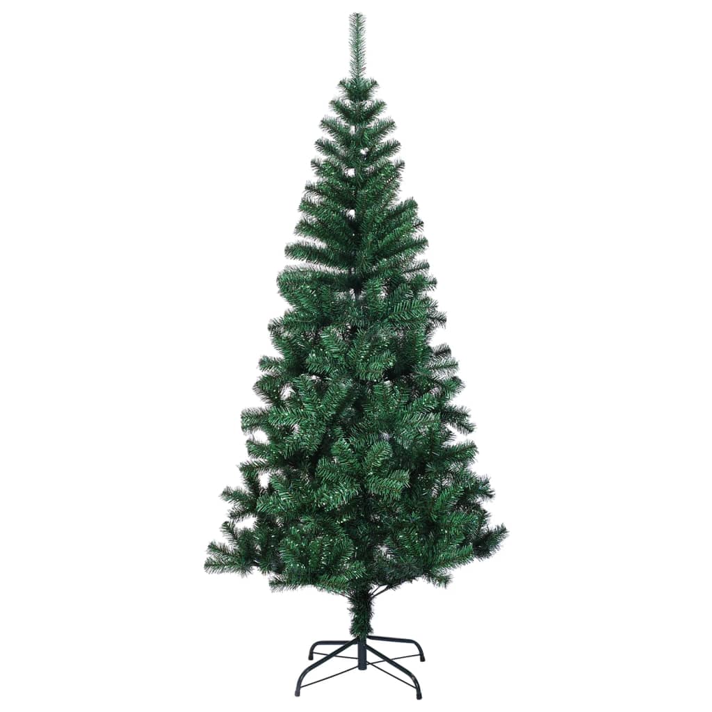 Künstlicher Weihnachtsbaum Schillernde Spitzen Grün 210 cm PVC