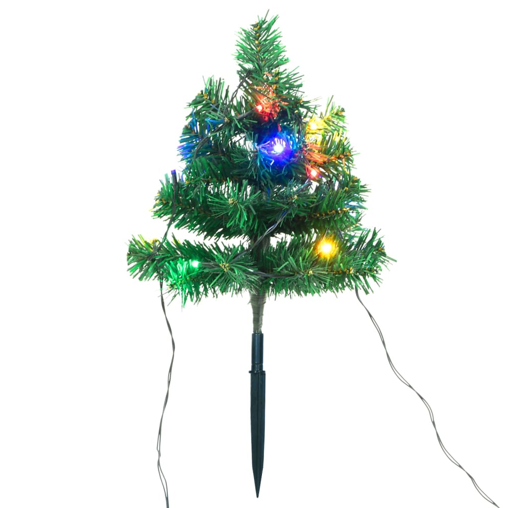 Wegbeleuchtung Weihnachtsbäume 6 Stk. Mehrfarbig LEDs 45 cm PVC