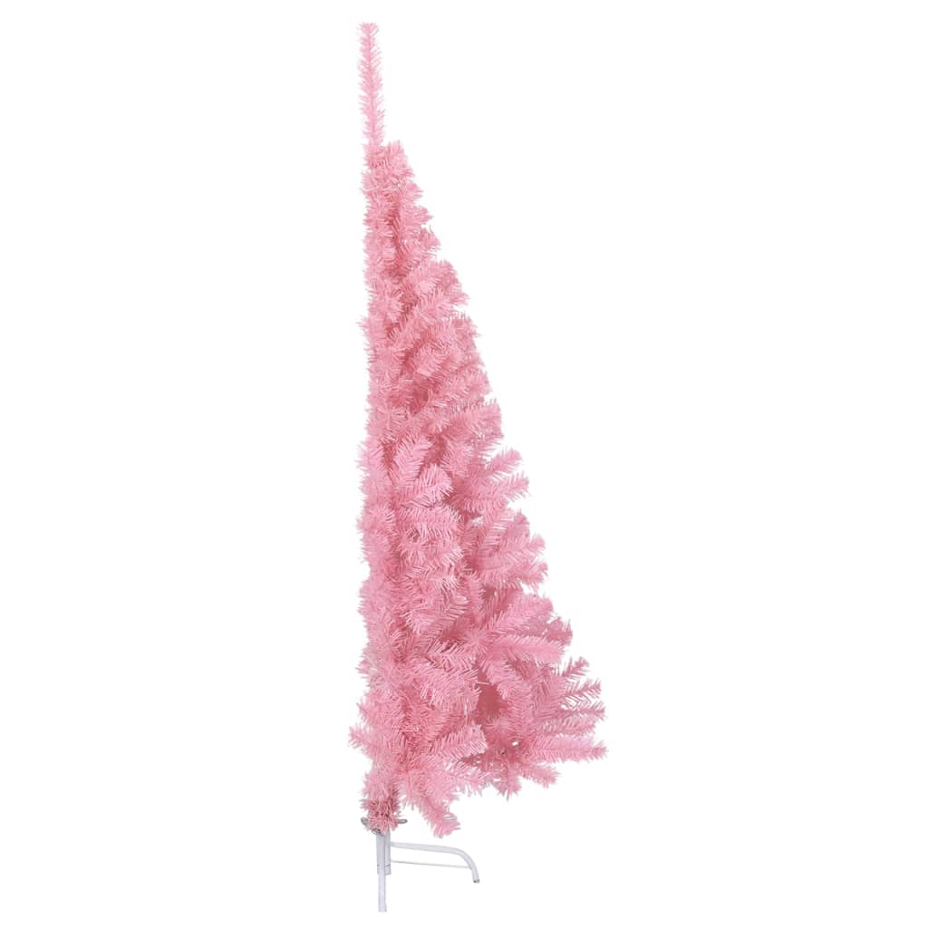 Künstlicher Halb-Weihnachtsbaum mit Ständer Rosa 150 cm PVC