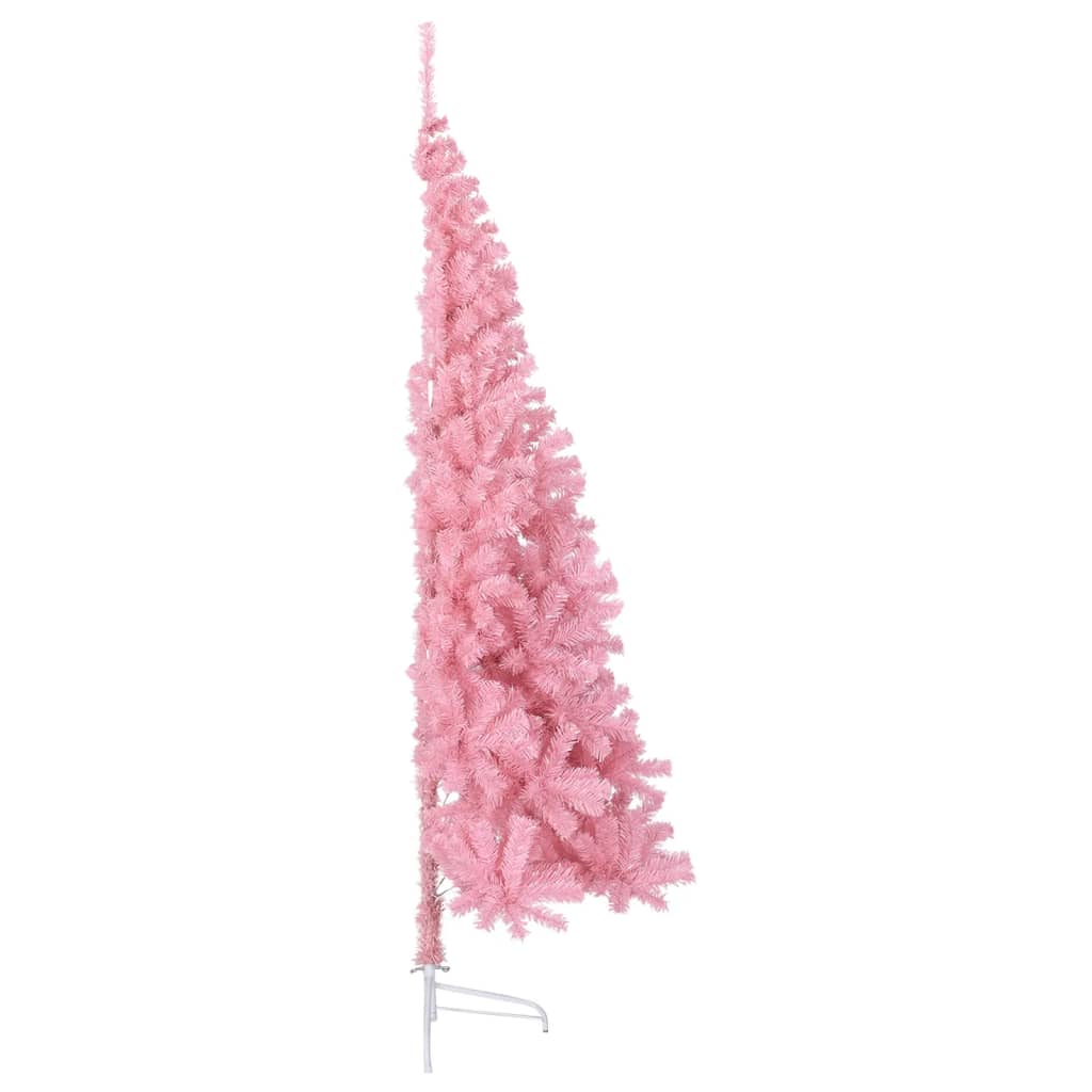 Künstlicher Halb-Weihnachtsbaum mit Ständer Rosa 180 cm PVC