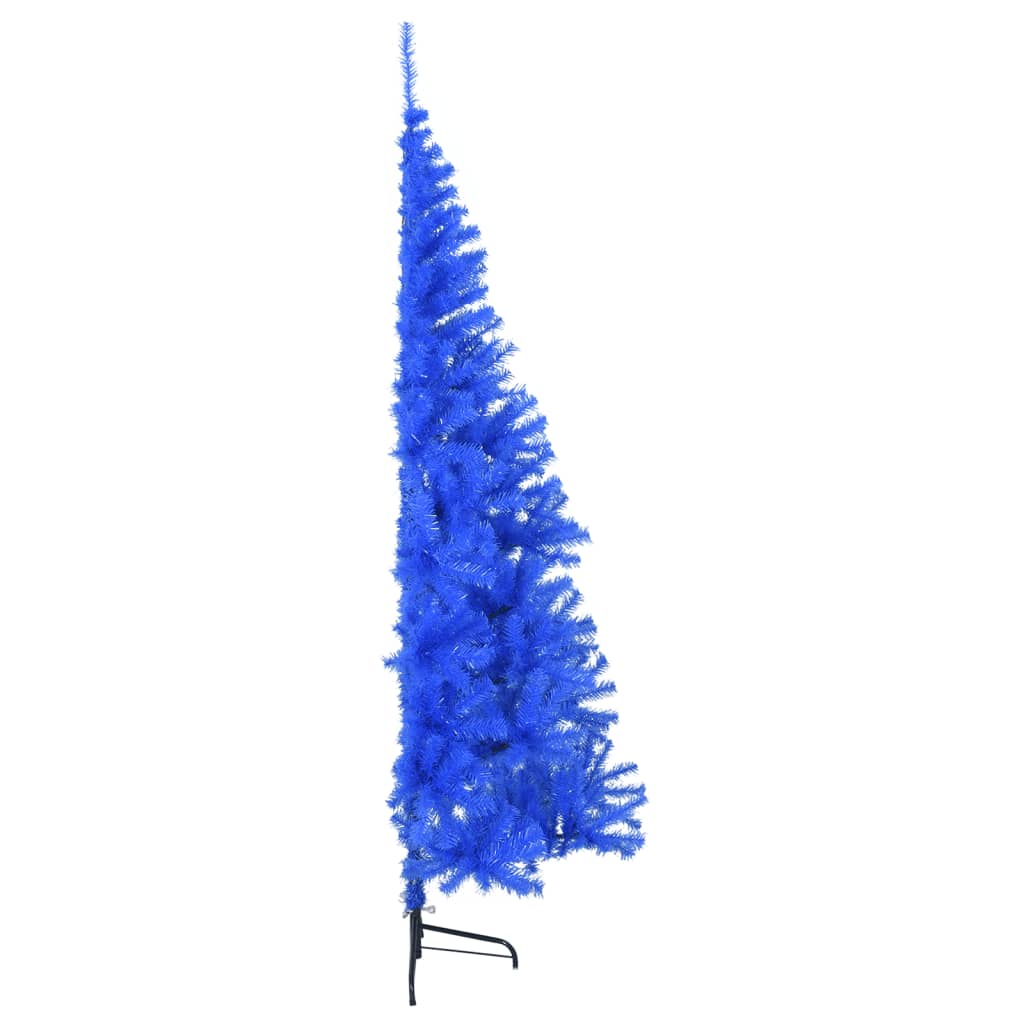 Künstlicher Halb-Weihnachtsbaum mit Ständer Blau 180 cm PVC