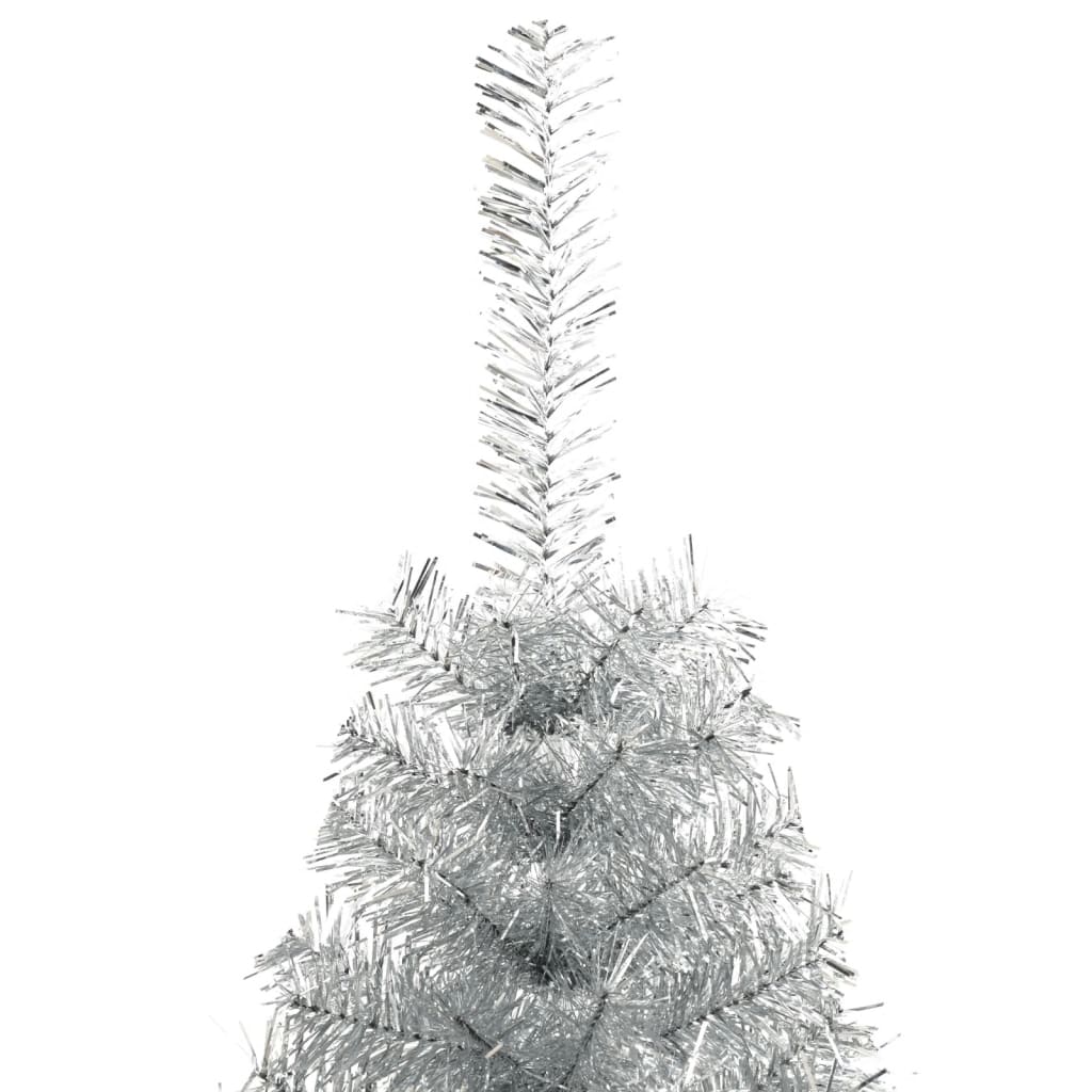 Künstlicher Weihnachtsbaum mit Ständer Silber 240 cm PET