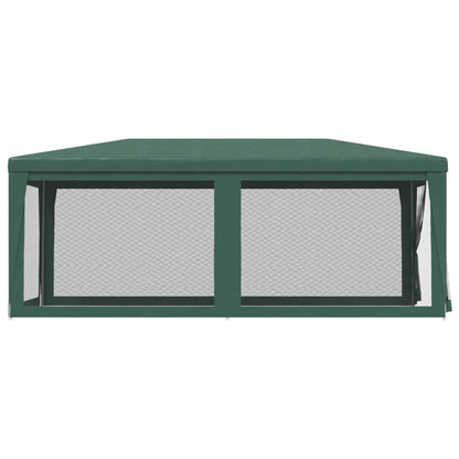 Partyzelt mit 6 Mesh-Seitenwänden Grün 3x6 m HDPE