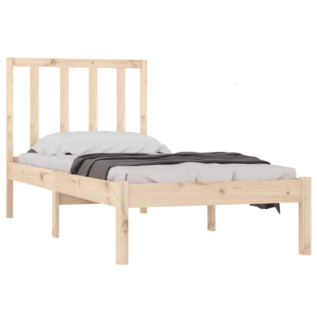 Massivholzbett ohne Matratze 75x190 cm Kiefernholz