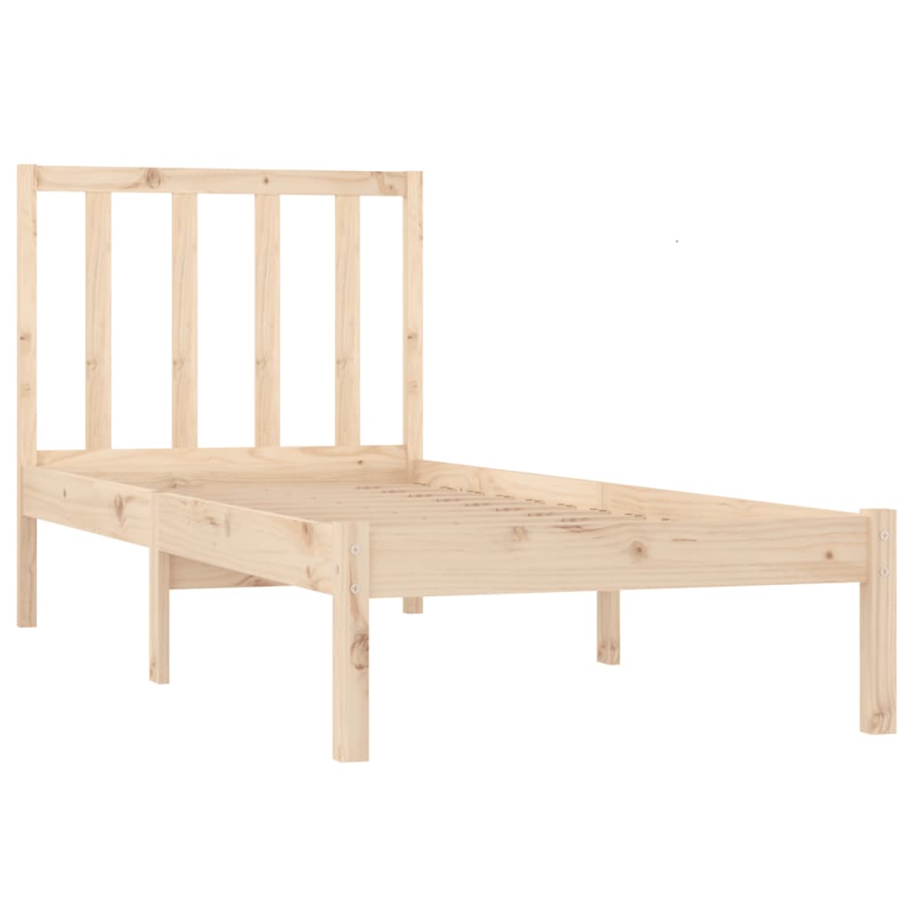 Massivholzbett ohne Matratze 75x190 cm Kiefernholz