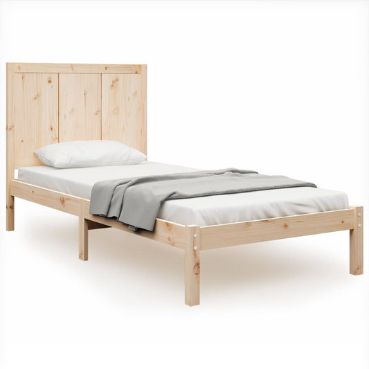 Massivholzbett ohne Matratze 75x190 cm Kiefernholz