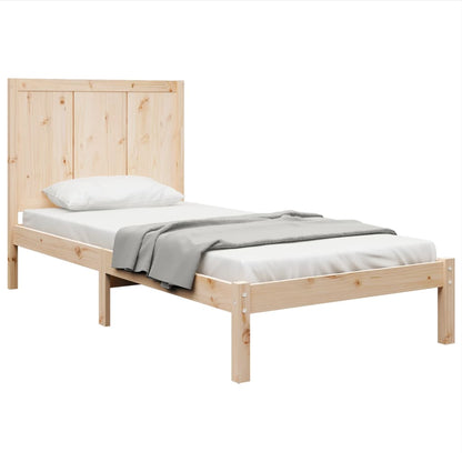 Massivholzbett ohne Matratze 75x190 cm Kiefernholz