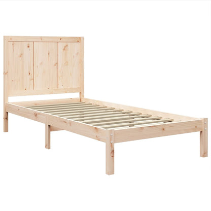 Massivholzbett ohne Matratze 75x190 cm Kiefernholz