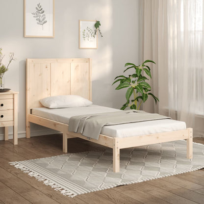 Massivholzbett ohne Matratze 75x190 cm Kiefernholz