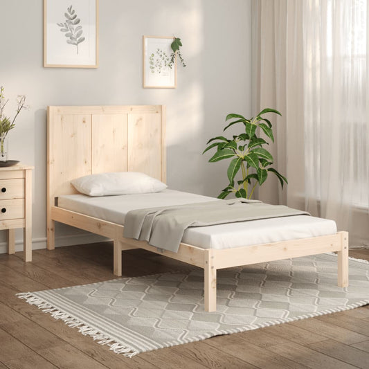 Massivholzbett ohne Matratze 75x190 cm Kiefernholz