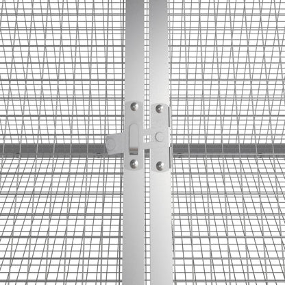 Kaninchenkäfig Anthrazit 403,5x80,5x71 cm Verzinkter Stahl